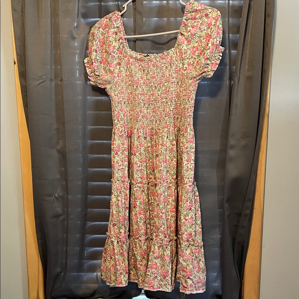 Polo by Ralph Lauren Pink Floral Smocked Dress